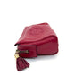 Pre-Owned Gucci Soho Patent Leather Clutch  | Stunning Burgundy | GG Logo + Tassel N24865470