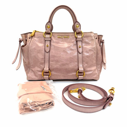 Pre-Owned Miu Miu Vitello Lux Leather 2-Way Shoulder Bag