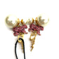 Pre-Owned Dior Pink Leopard Charm Pearl Drop Earrings N24479438