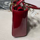 Pre-Owned Dior Lady Dior Red Patent Leather Cannage Bag N24472427
