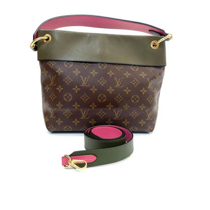 Pre‑Owned Louis Vuitton Monogram Olive Green Color‑Block Crossbody Shoulder Bag N24561258