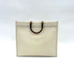Pre‑Owned Fendi Off‑White Tote Bag with Tortoiseshell Handle N24561178