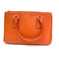 Pre‑Owned Prada Orange Saffiano Leather Boston Satchel Hand Bag N24592287
