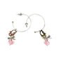 Pre‑Owned Christian Dior Vintage CD Bow Pink Bead Hoop Earrings N24655969