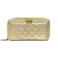 Pre‑Owned Chanel Le Boy Gold Quilted Zippy Long Wallet N24669925