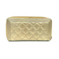 Pre‑Owned Chanel Le Boy Gold Quilted Zippy Long Wallet N24669925