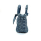 Pre-Owned Balenciaga Bistro Panier Woven Denim Basket Bag (25cm), a trendy casual tote with an adjustable denim strap and branded hang tag N24705901