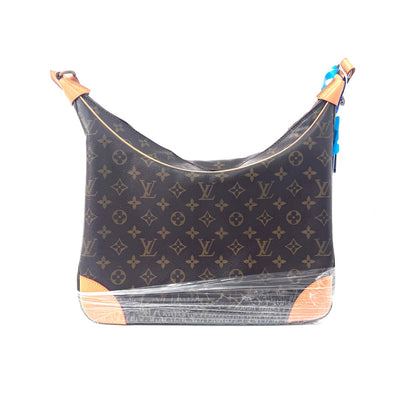 Pre-Owned Louis Vuitton Monogram Boulogne Hobo Bag (G8160), a vintage 1990 shoulder/crossbody bag in pristine-like condition with classic Vachetta trim N24695549