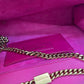 Pre-Owned Saint Laurent Kate Tassel Chain Wallet in Smooth Leather, a classic YSL crossbody bag with iconic YSL metal logo and gold-toned fringe N24705441