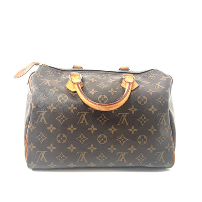 Pre-Owned Louis Vuitton Monogram Speedy 30 Handbag, a timeless 2013 vintage soft-sided top-handle bag N24724376