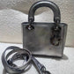✨Pre-Owned Rare Dior Lady Dior Medium (3-Slot) Snakeskin 🐍 | Metallic Silver + Silver HW | 2014 N24750855