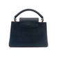 ✨Pre-Owned LOUIS VUITTON Capucines BB Taurillon Leather Top Handle 👜 | 21cm Navy/Pink | N24775884 💫