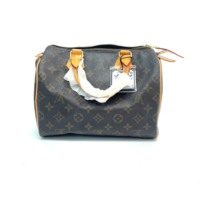 ✨Pre-Owned LV Speedy 25 Monogram 👜 | 2015 (Mint!) | Factory Wrapped Handles N24774053