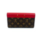 ✨Pre-Owned LV Pallas Long Wallet 🌹 | Monogram & Red Leather | 2016 N24833658