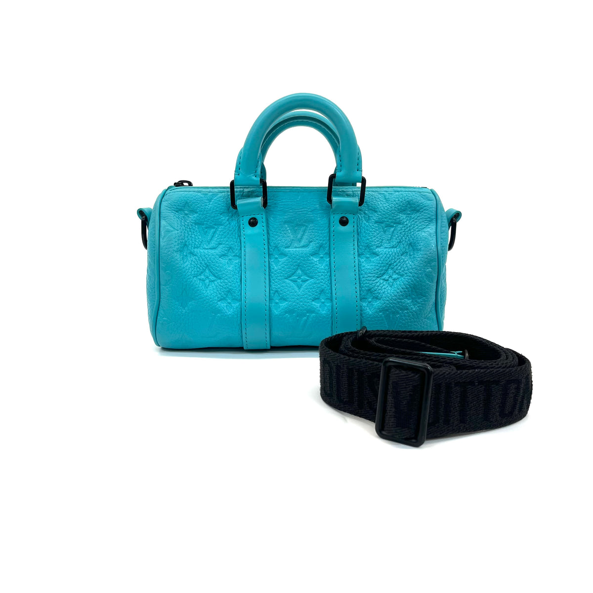 ✨Pre-Owned LV Keepall 25 Bandoulière Turquoise 🧊 | Limited Edition Taurillon Leather | Pristine Condition N24837569