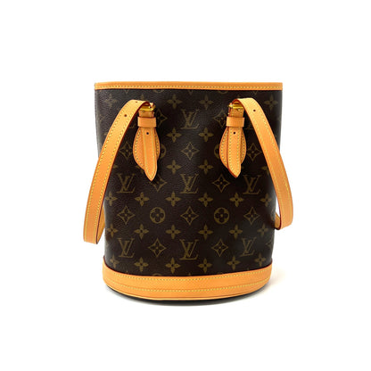✨Pre-Owned LV Vintage Monogram Bucket Bag 🪣 | G5123 (2011) | Pristine White Interior N24848376