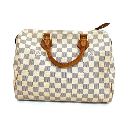 Pre-Owned LV Speedy 30 Damier Azur Boston Bag  | Gorgeous Patina | N24927193