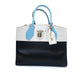 Pre-Owned LV City Steamer PM Tri-Color Tote  | White, Black & Blue | Incl. Strap & Lock N24927971
