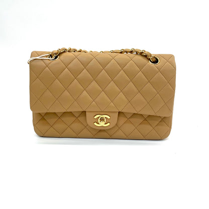 Pre-Owned Chanel Classic Flap Medium Beige  | Gold Hardware | Timeless Icon | N24929419
