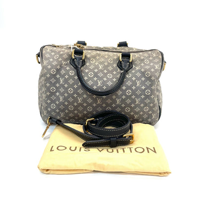 Pre-Owned LV Monogram Idylle Speedy 30 Bandoulière  | Grey Canvas & Black Leather | Incl. Strap & Dust Bag N24932862