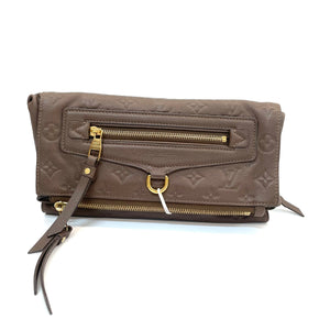 Pre-Owned Louis Vuitton Monogram Empreinte Taupe Leather Clutch Bag