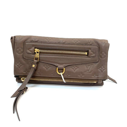 Pre-Owned Louis Vuitton Monogram Empreinte Taupe Leather Clutch Bag