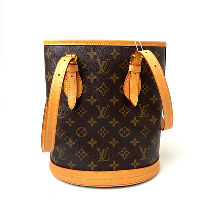 Pre-Owned Louis Vuitton Monogram Canvas Petit Bucket Bag (2006) /N25020873
