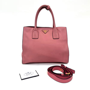 Pre-Owned Prada Pink Vitello Daino Leather Tote Bag with Strap /N25105318