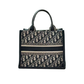 Pre-Owned Dior Blue Embroidered Classic Oblique Book Tote with Strap SZ3072607050976