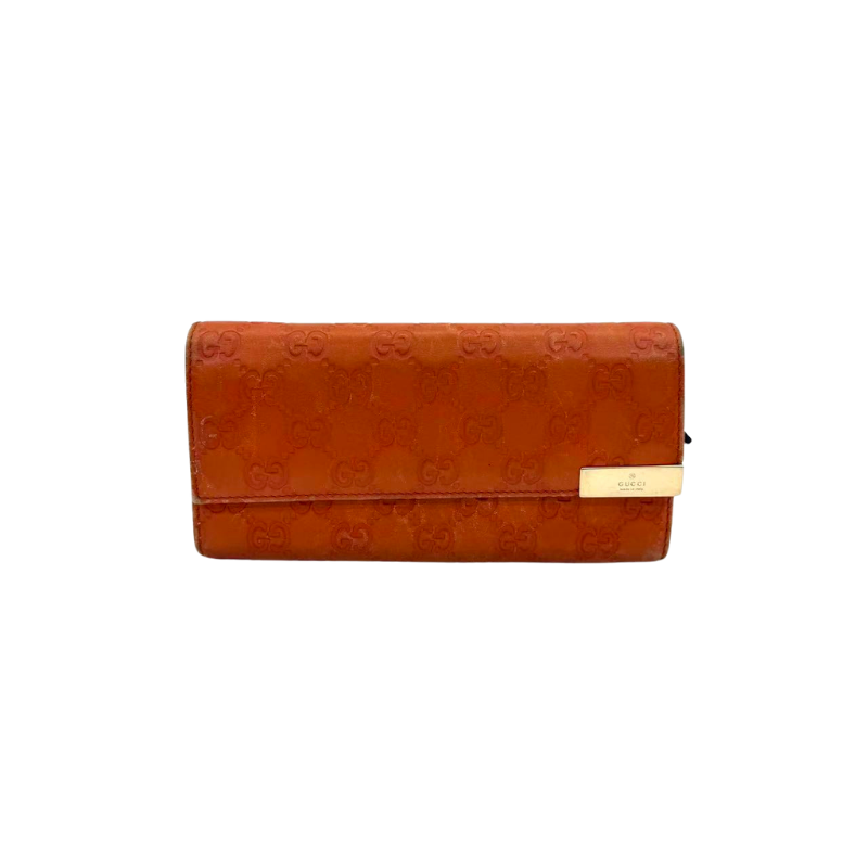 Pre-Owned Gucci Guccissima Dice Long Continental Flap Wallet N23860932