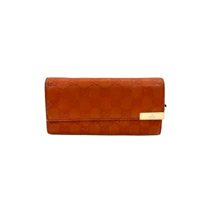 Pre-Owned Gucci Guccissima Dice Long Continental Flap Wallet N23860932