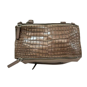 Pre-Owned Givenchy Medium Pandora Shoulder Bag in crocodile-embossed leather N23733226