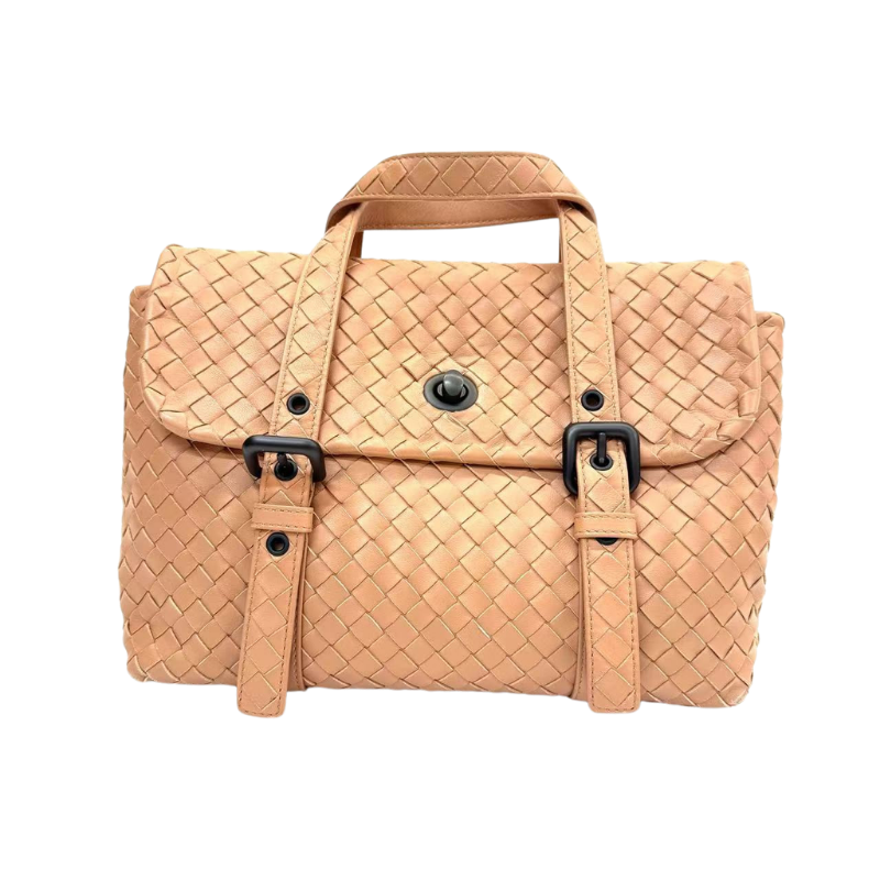Pre-Owned Bottega Veneta Intrecciato Flap Satchel (Two-Way Bag) N23898455