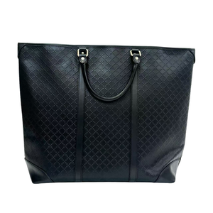 Pre-Owned Gucci Black Printed Leather Tote Bag N23614934