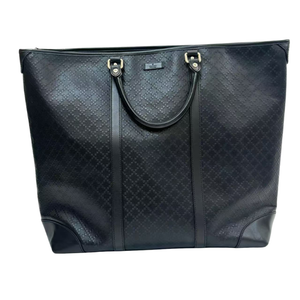 Pre-Owned Gucci Black Printed Leather Tote Bag N23614934