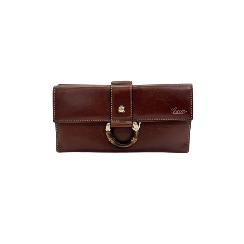 Pre-Owned Gucci Classic Bamboo-Detail Flap Long Wallet