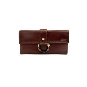 Pre-Owned Gucci Classic Bamboo-Detail Flap Long Wallet