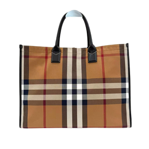 Pre-Owned Burberry Denny Giant Check Tote Bag N23897707