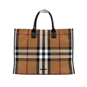 Pre-Owned Burberry Denny Giant Check Tote Bag N23897707