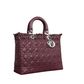 Pre-Owned Christian Dior Burgundy Lambskin Cannage Bow Lady Dior Satchel SZ3072606081511