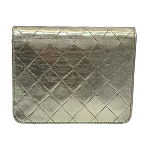 Pre-Owned Chanel Mini Square Flap Bag in metallic lambskin N23397768