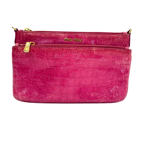 Pre-Owned vintage Miu Miu Stampa Cocco Lux (or Vernice Cocco) Convertible Clutch Shoulder Bag N23857917