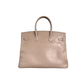 Pre-Owned Hermès Birkin 35 in a light taupe or grey-toned leather with silver-tone (palladium) hardware SZ3102606101916