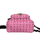 Pre-Owned MCM Black/Pink Visetos Leather Large Studded Stark Backpack SZ3052606081586