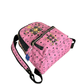 Pre-Owned MCM Black/Pink Visetos Leather Large Studded Stark Backpack SZ3052606081586