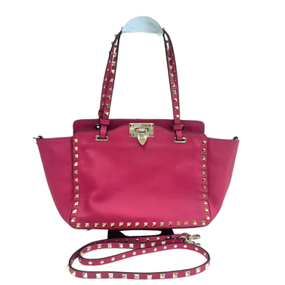 Pre-Owned Valentino Garavani Rockstud Small Double-Handle Trapeze Tote Bag N23631508