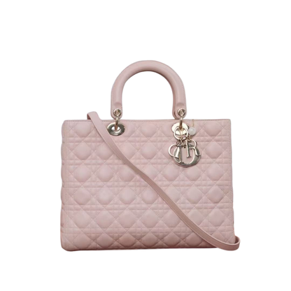 Pre-Owned DIOR Pink Lady Dior Bag (Large 7-Slot Size) premium quilted lambskin leather SZ3032607305743