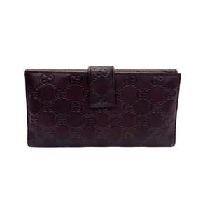 Pre-Owned Gucci Guccissima Mayfair Leather Continental Long Wallet N23881234