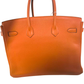 Just In Pre-Owned Hermès Birkin 40 in Orange Togo leather with Silver (Palladium) hardware