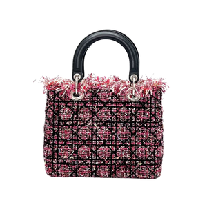 Pre-Owned Limited Edition Tweed Lady Dior Bag Medium size SZ3072606081491